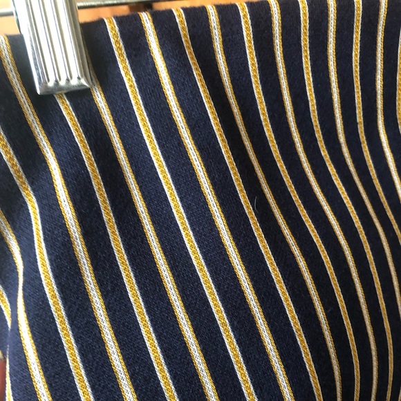 Zara Skirt! Navy with yellow and white strips! - Picture 2 of 3